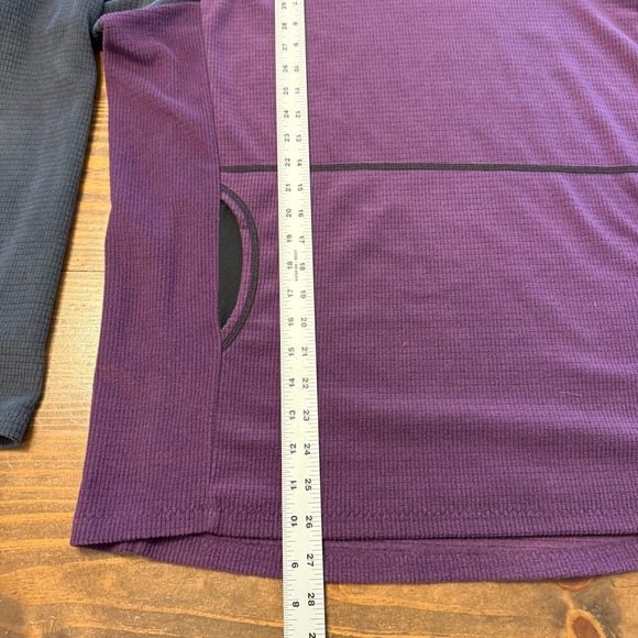 Melanzana Micro Grid Hoodie Men's Large Purple Gray Made In USA Gorpcore - Picture 2 of 7